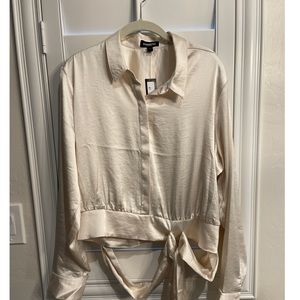 Express Silk Button Down Shirt